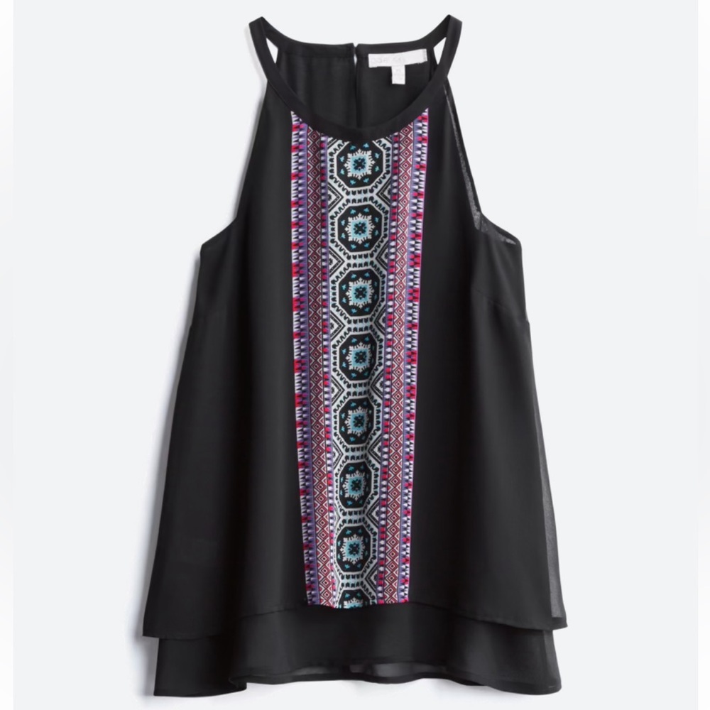 Pale Sky Geo Print Norberta Halter Neck Top